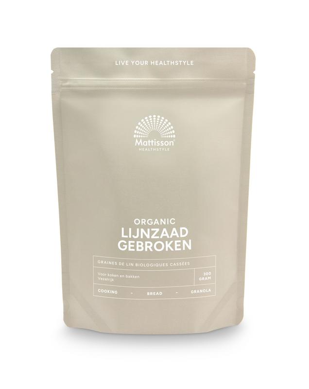 Mattisson HealthStyle Lijnzaad gebroken omega 3 bio - 300 Gram