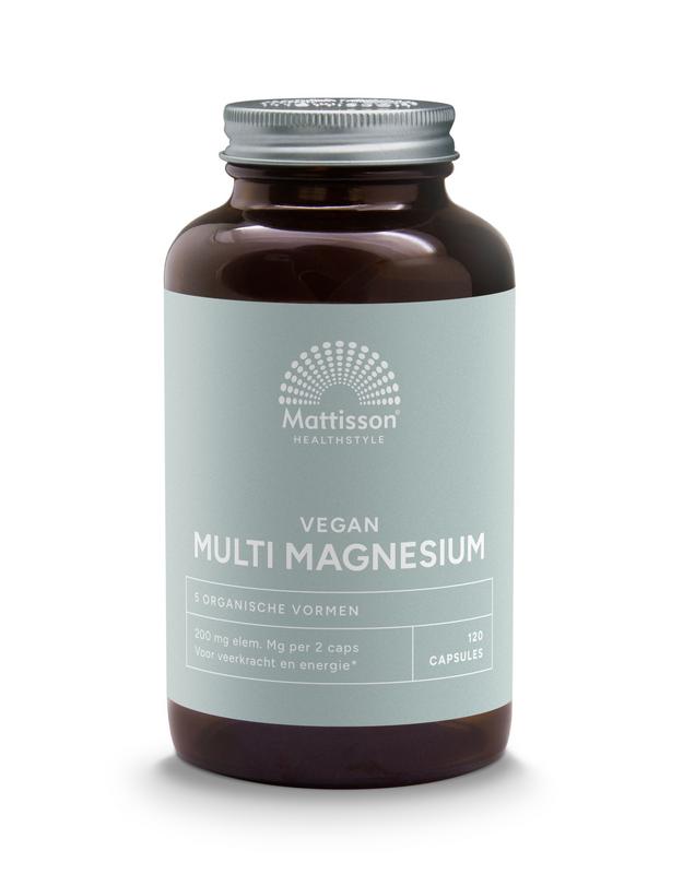 Mattisson HealthStyle Vegan multi magnesium 200mg - 120 Vegetarische capsules