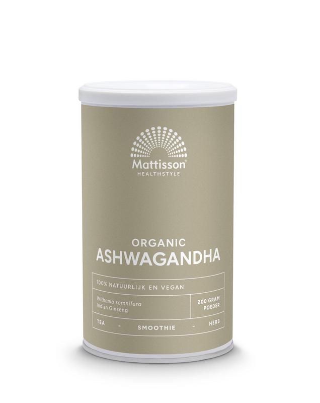 Mattisson HealthStyle Ashwagandha poeder withania somnifera bio - 200 Gram