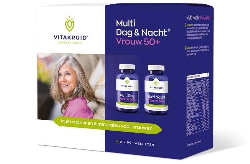 Vitakruid Multi Dag & Nacht Vrouw 50+ 2 x 90 - 180 Tabletten