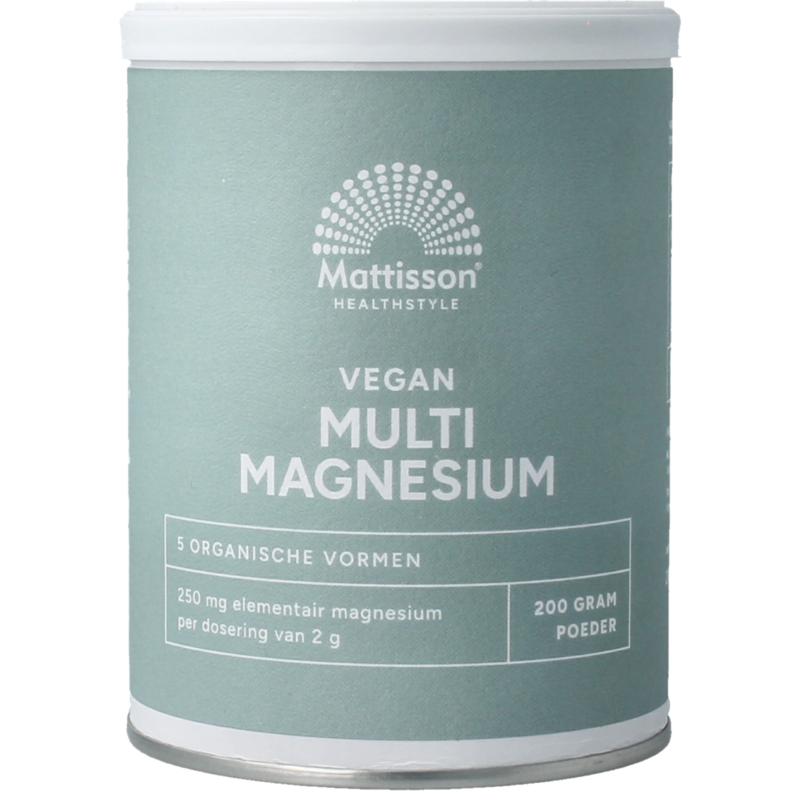 Mattisson HealthStyle Multi magnesium poeder vegan - 200 Gram