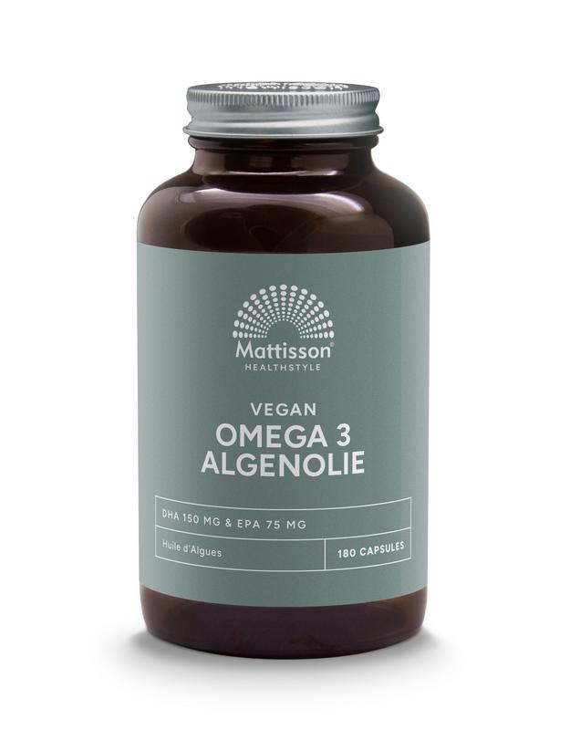 Mattisson HealthStyle Vegan omega 3 algenolie DHA 150mg EPA 75mg - 180 Vegetarische capsules