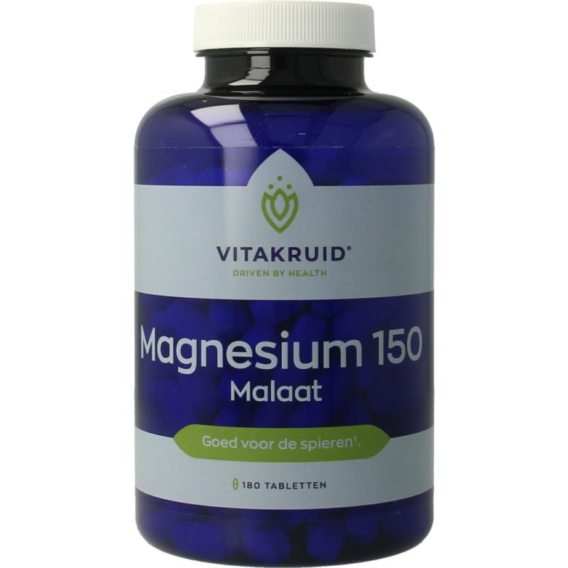 Vitakruid Magnesium 150 Malaat met Vitamine B6 (P-5-P) - 180 Tabletten