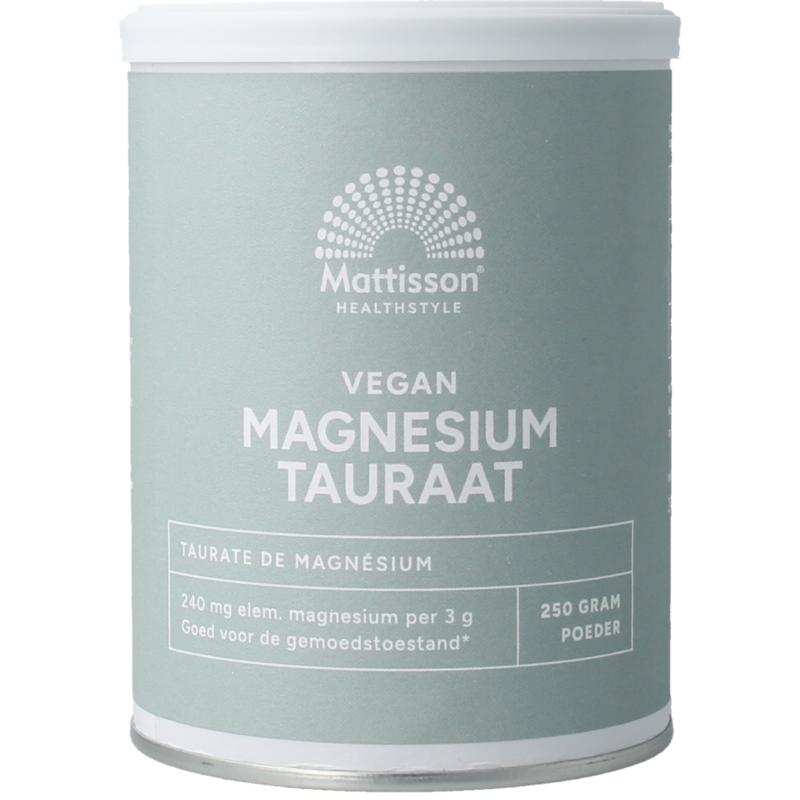 Mattisson HealthStyle Magnesium tauraat poeder vegan - 250 Gram
