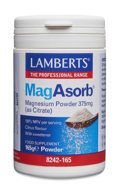 Lamberts MagAsorb (magnesium citraat) poeder 375mg - 165 Gram