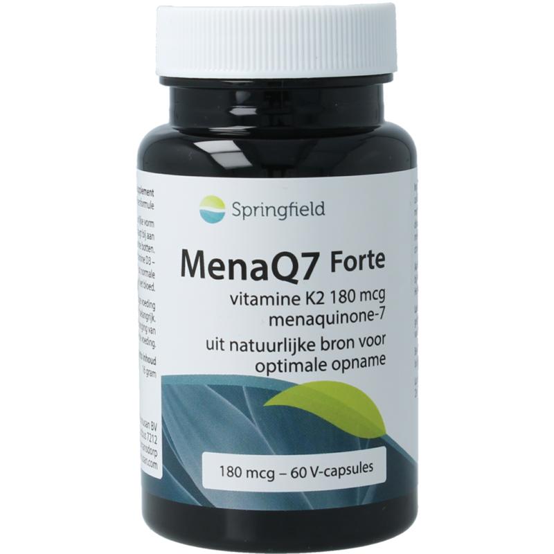 Springfield Nutraceuticals MenaQ7 Forte vitamine K2 180 mcg - 60 Vegetarische capsules