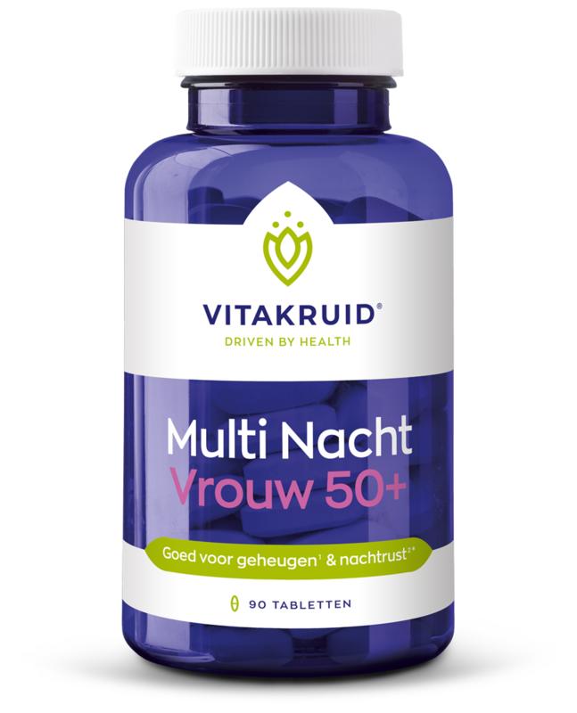 Vitakruid Multi Nacht Vrouw 50+ 100% Vegan - 90 Tabletten